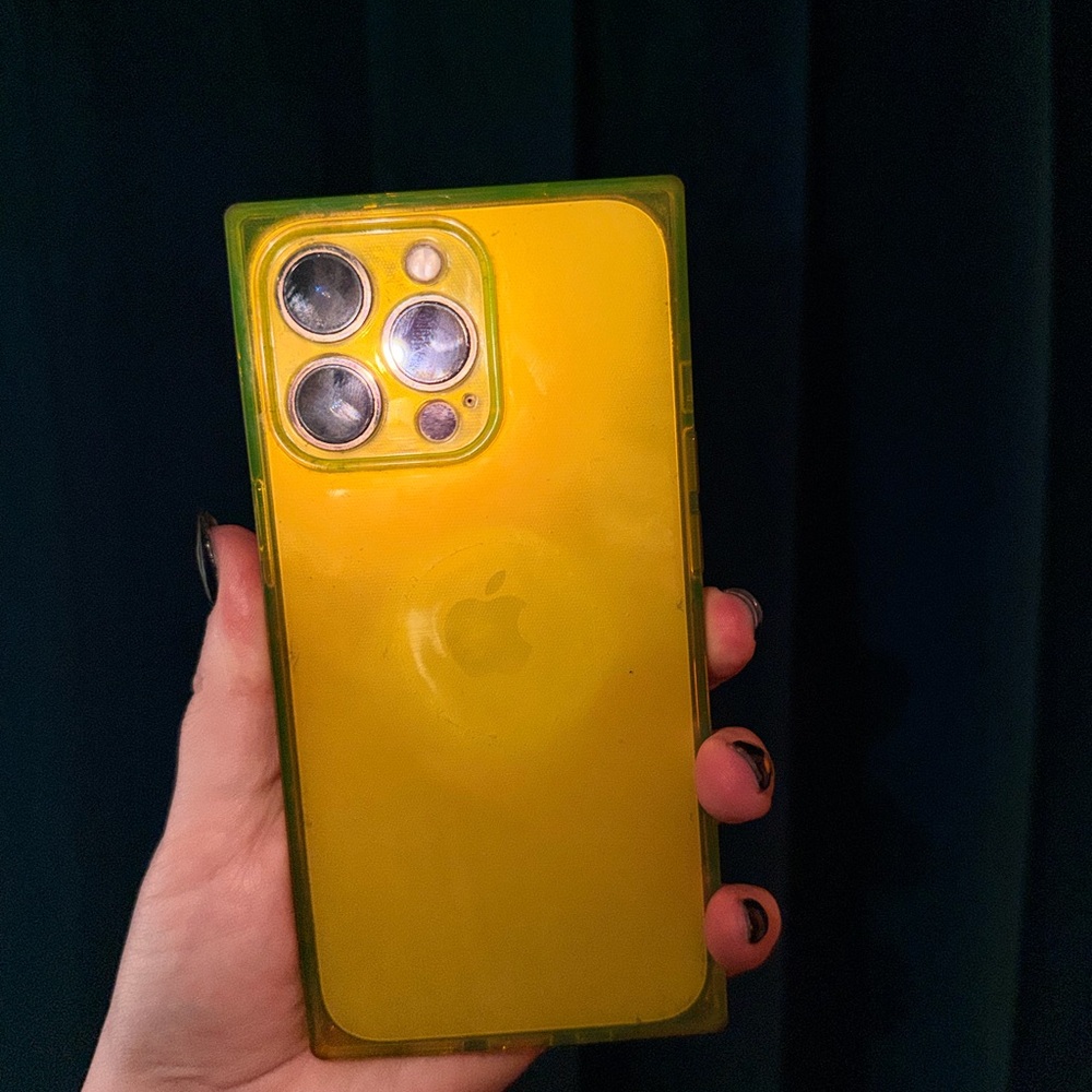 Yellow-Green square rectangle Phone Case - Picture 2 of 6